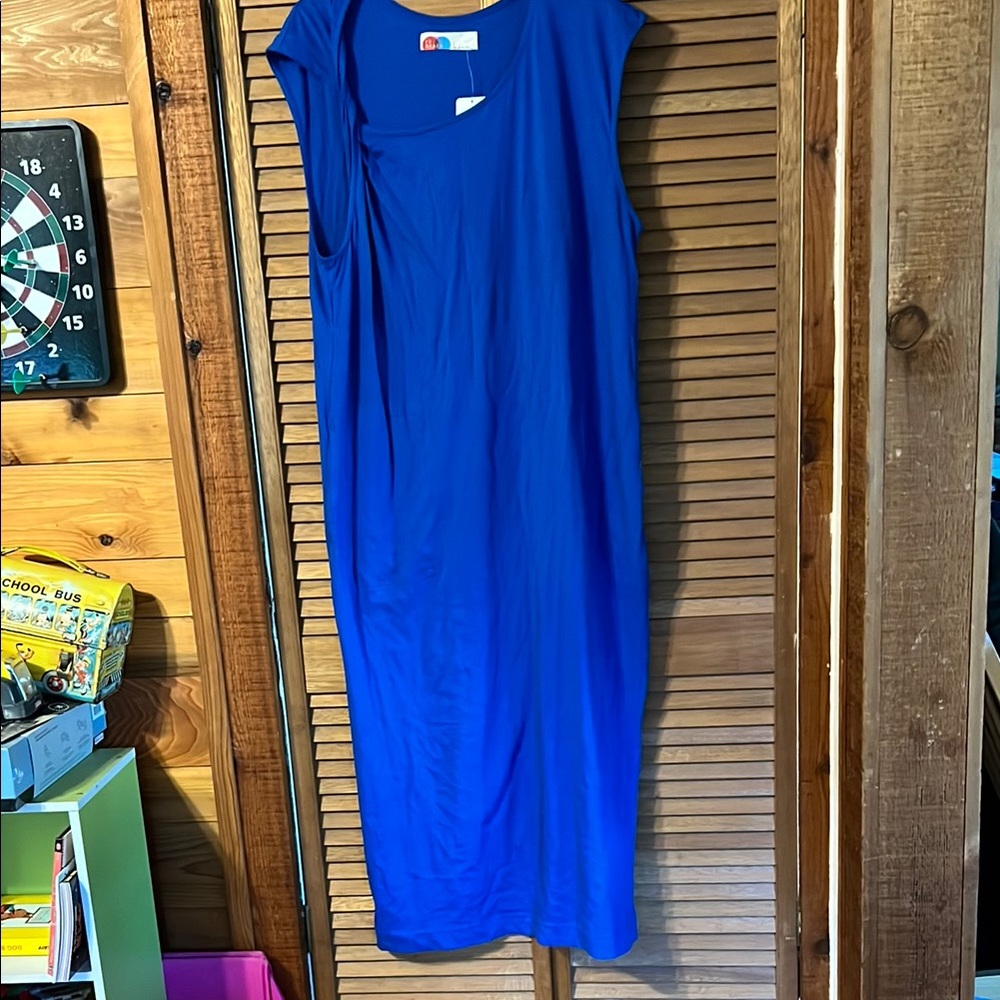 Free People Vibrant Blue Midi Dress
